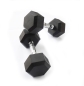 Preview: 1 Stück - 10 kg Hexagon Hantel Kurzhanteln Hanteln gummiert