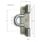 Preview: Side wall bracket at the front with lanyard for chest bar in the horse trailer / horse transporter