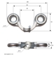 Preview: Holder 2 wholes - partition wall  - galvanized - (horse trailer)