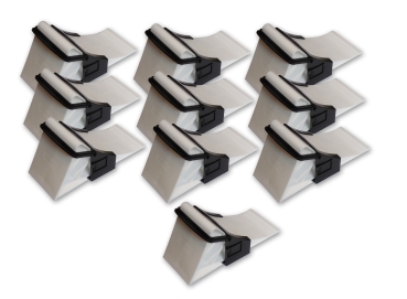 10x Wheel chock incl. holder for car trailers - TRIPUS