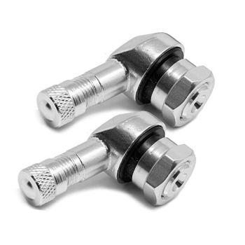 Motorrad Alu Winkelventil silber Ø 11,3mm BL25MS11.3 Eckventil