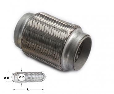 Ø 55 x 105 mm Flexrohr Flexibles Auspuffrohr Hosenrohr Edelstahl