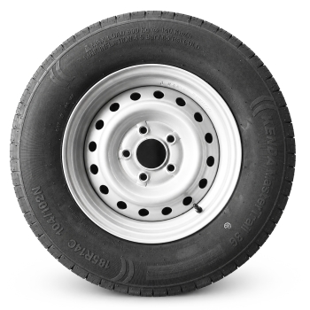 Preview: 185R14 C 104/102N offset 30, 5x112 5.5Jx14 complete wheel for car trailer, tiny houses, mobile home