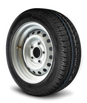 195/50 R13 C 104/101 N 6Jx13 6x13 5x112 für Pkw Anhänger Komplettrad DOT2025