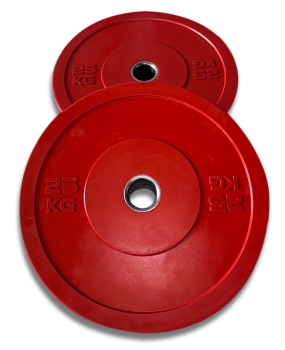 1x 25 kg Bumper Plates  Olympia 50mm Hantelscheibe Gewichtsscheiben ROT