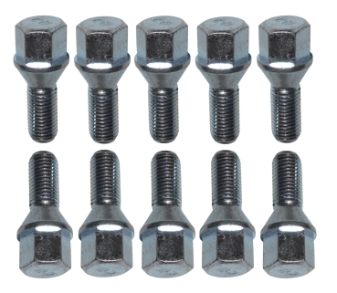 10x Radschrauben M12 x 1,5 x 24mm Kegelbund 60° SW17