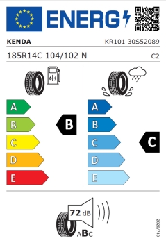 Preview: Trailer tyre 185R14 C,  104/102N 8PR Kenda Transporter tyre