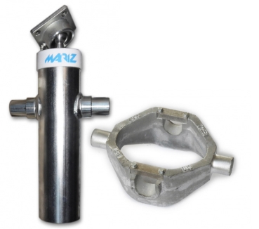 1350 mm Hub 11,4t 95/4/1350 4-stufig Teleskopzylinder Hydraulikzylinder verchromt mit Kardanring  Typ MR 41.1602 Mariz