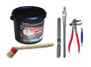 Reifenmontage Set Reifenmontagepaste 5kg Auswuchtzange Pinsel Entferner etc.