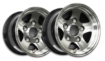 2x Anhänger Alufelge Alurad Alu Felge LM 10 Zoll - 6.00 x 10 6 x10, 6j x 10 ET0 5-Loch - Demontage
