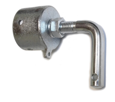 End pin (screwable) for breast bar - in horse trailer