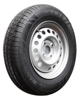 155/80R13 79T LK 4x100 4Jx13 Komplettrad Ersatzrad für Pkw Anhänger Wohnwagen