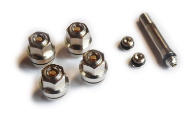 4 Stück Flachventile Versteckte Ventile mit Adapter und 2 Ersatzkappen Set HV001