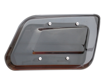 Replacement pane glass for horse trailer window asymmetric left [700 x 390 x 35 mm] - SMOKE