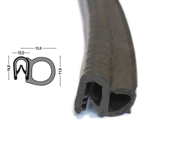 1m Door seal rubber for car trailers - edge protection for engine compartment