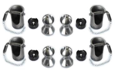 Kugelkipplager Kipplager 80 mm Komplett-Set mit Kipperkugel & Sicherungsbolzen Dreiseitenkipper - 24 t