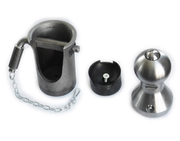 3-Way Tilting Bearings 80 mm with welding ball & security bolt - three-way tipper