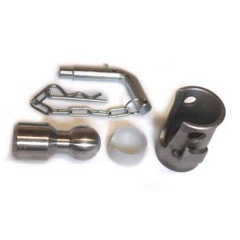 43mm 3-Way Tilting Bearings 43mm complete-set with welding ball & security bolt 18/14 mm - three-way tipper