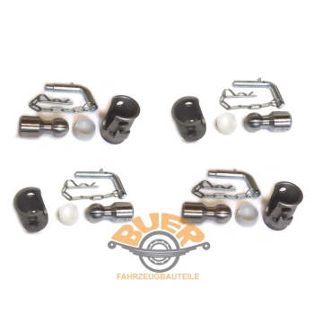 3-Way Tilting Bearings 43mm complete-set with welding ball & security bolt - three-way tipper