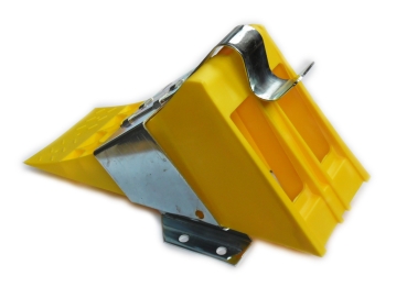 Wheel chock incl. holder E36 G36 3500kg plastic DIN 76051-E36 - Truck Bus Trailer