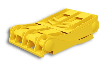 2x Hemmschuh Unterlegkeil Origamy 36 klappbar mit Gleitschutz + Doppelhalterung  3500kg 3,2t PKW Anhänger Lokhen
