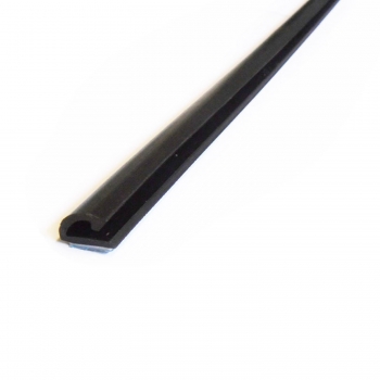 4x Regenleiste PVC 1000 mm - schwarz elastisch selbstklebend - Anhänger / Pferdeanhänger