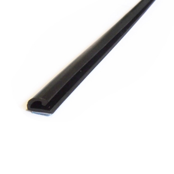 4x Weatherstripping PVC 1000 mm - black elastic  self-adhesive - trailer/ horse trailer