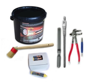 Reifenmontage Set Werkzeug Auswuchtzange + 5Kg Reifenmontagepaste + Pinsel
