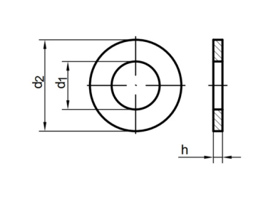 Preview: 1Kg Kotflügelscheibe 5,3 x 20 x 1,5 mm 5,3x20 5x20 mm Unterlegscheibe Edelstahl