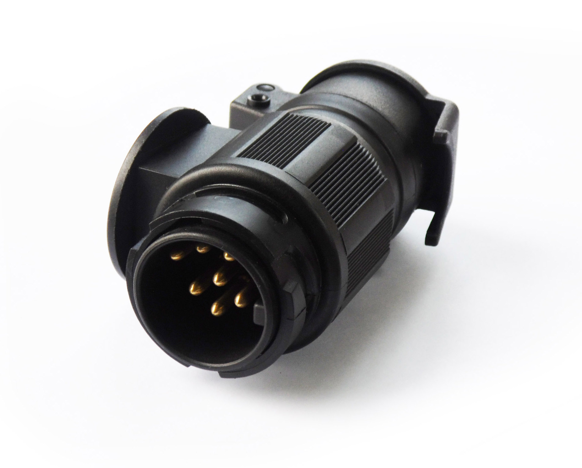 Adapter Für Anhänger-Beleuchtung USA Auf EU - 7-polige Buchse Zu 7-poligem Stecker