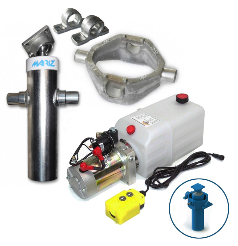 12 Volt 12V Hydraulikpumpe Hydraulikaggregat für Kipper mit E - Bedienteil