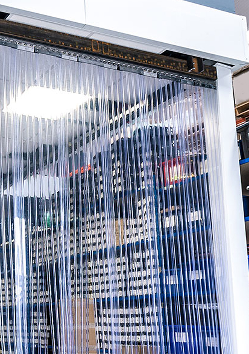 PVC Streifenvorhang komplett vormontiert als optimaler Wind und Wetterschutz H/öhe 2,75 m Lamellenvorhang 300x3mm 1,50 m breit transparent
