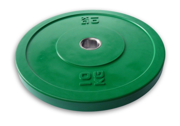 2x 10 kg Bumper Plates  Olympia 50mm Hantelscheibe Gewichtsscheiben GRÜN