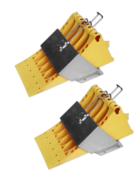 2x Unterlegkeil Hemmschuh E53 inkl. Halterung Metall LKW Radlast 6,5t DIN 76051 Set