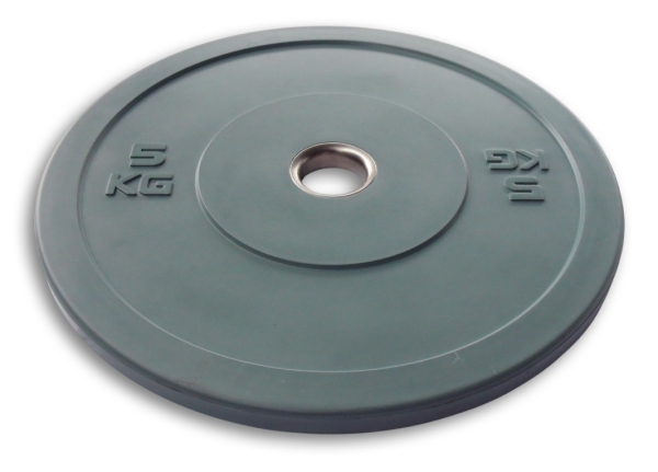 2x 5 kg Bumper Plates  Olympia 50mm Hantelscheibe Gewichtsscheiben GRAU