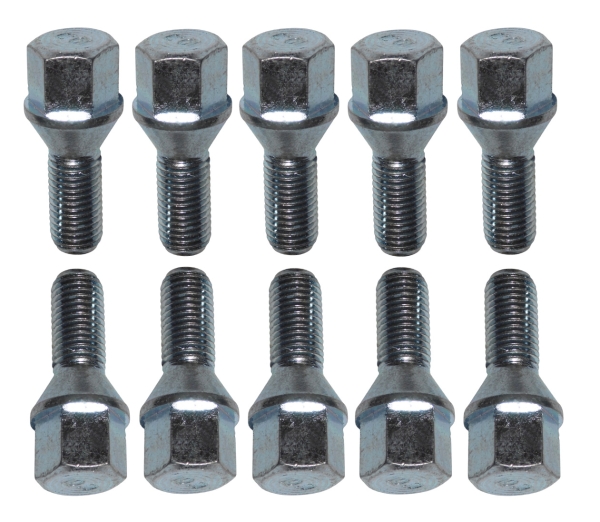 10x Radschrauben M12 x 1,5 x 24mm Kegelbund 60° SW17