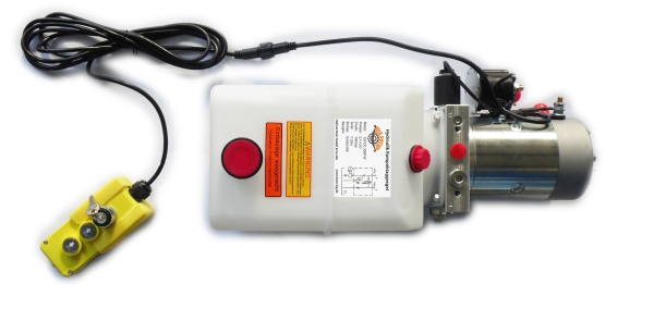 Hydraulic pump aggregat - 12Volt + hydraulic cylinder 900mm + cradle