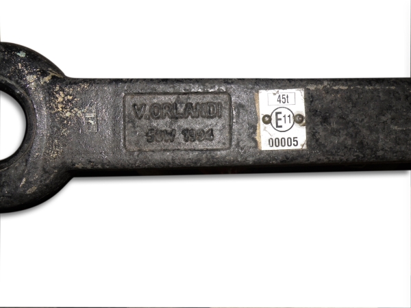 Orlandi Schwerlast Zugöse 65 x 63 mm, 54 t , Einschweißzugöse m.Buchse 50mm