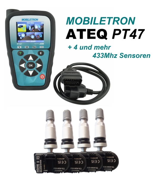 Ateq PT47 & Mobiletron Sensoren - RDKS TPMS Diagnose- & Programmiergerät Tool