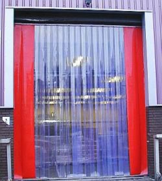B 1,50m x H2,00m Lamellen PVC Streifen Vorhang 300x3mm 