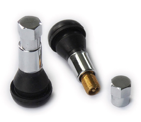 TR413C Gummiventil Snap-in Ventil Pkw mit Chromhülse