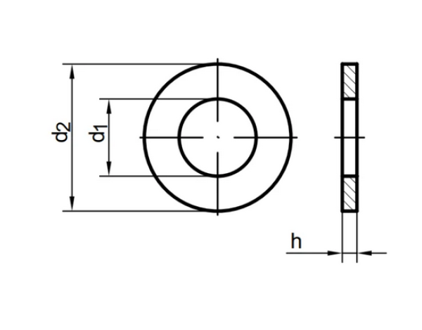1Kg Kotflügelscheibe 5,3 x 20 x 1,5 mm 5,3x20 5x20 mm Unterlegscheibe Edelstahl