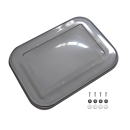 Replacement pane glass for horse trailer window [350 x 500 mm] - SMOKE