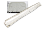 Automatic blanket blind / rolling tarpaulin for horse trailer white 1,65 x 0,90 m